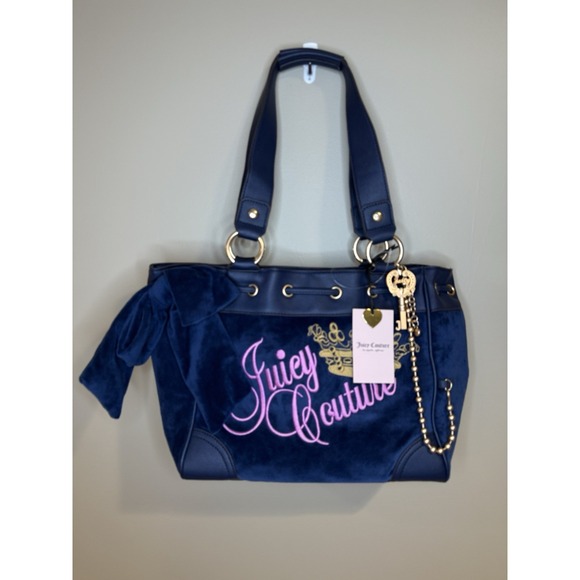 Juicy Couture Daydreamer Color Navy  Blue Tote Bag Viral NWT - Picture 1 of 5
